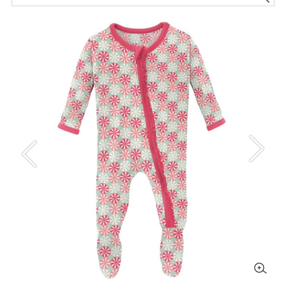 Kickee Pants Muffin Ruffle Footie with Zipper